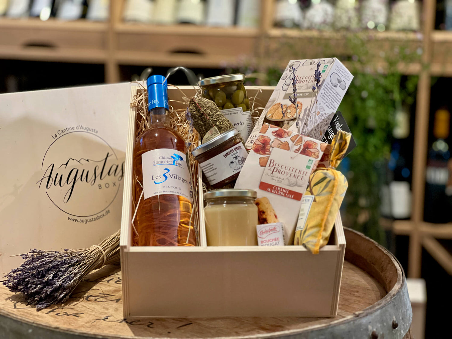 Geschenkkorb «Provence» - Augustas Box - Käse Wein und Feinkost aus Frankreich zu Hause genießen