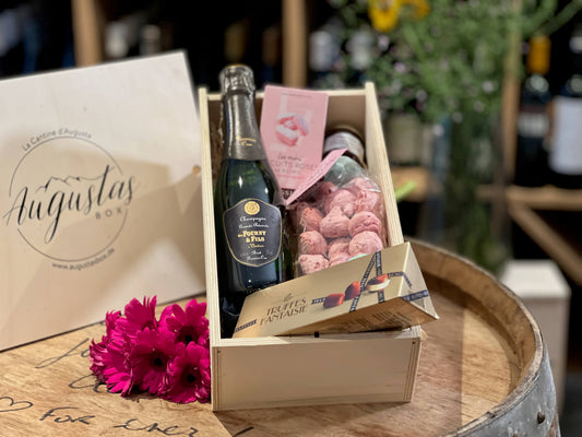 Geschenkkorb «Amour» - Augustas Box - Käse Wein und Feinkost aus Frankreich zu Hause genießen