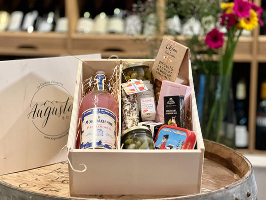 Geschenkkorb «Tour de France» alkoholfrei - Augustas Box - Käse Wein und Feinkost aus Frankreich zu Hause genießen